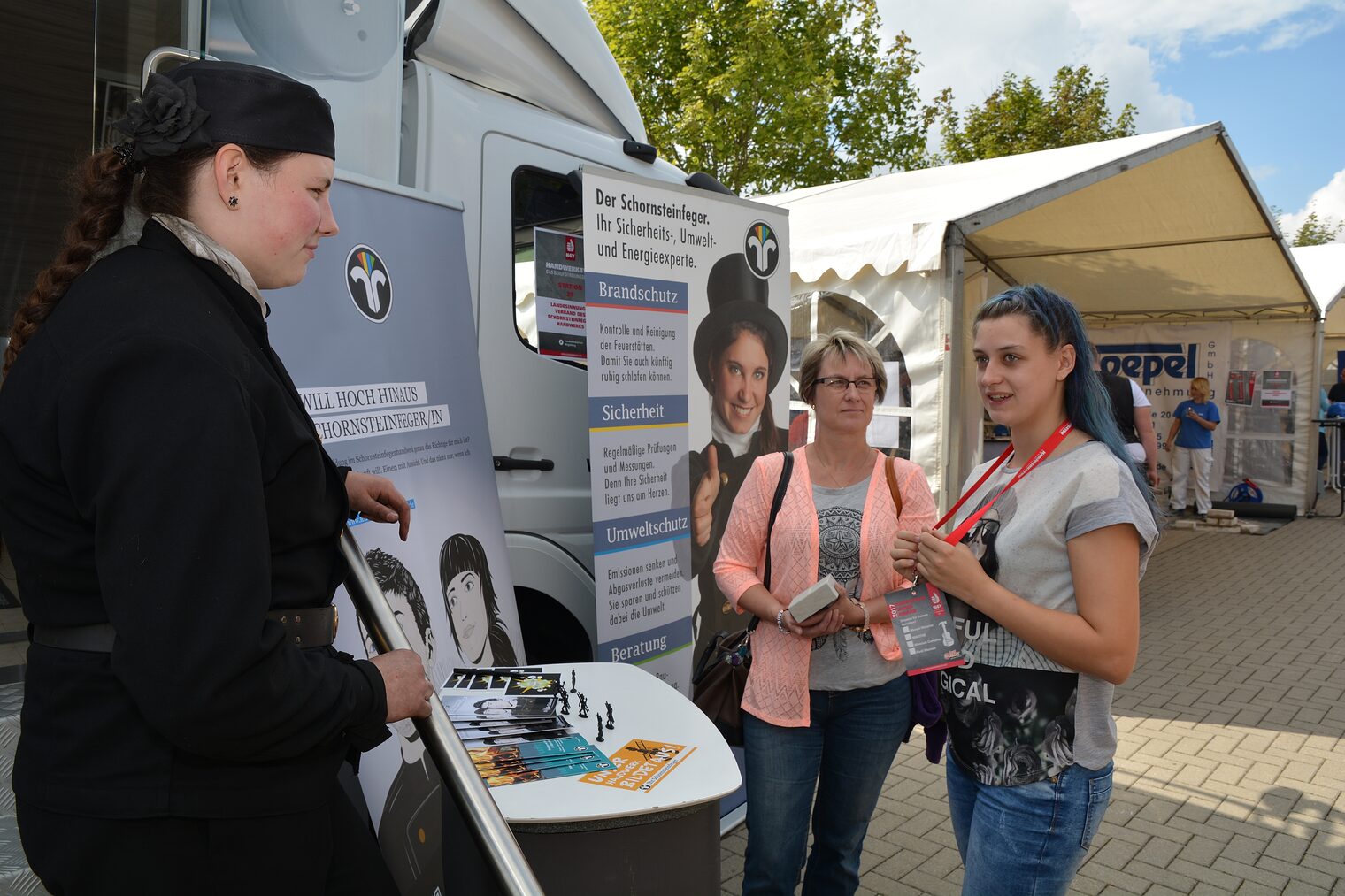 Stand des Landesinnungsverbandes des Schornsteinfegerhandwerks Sachsen-Anhalt.