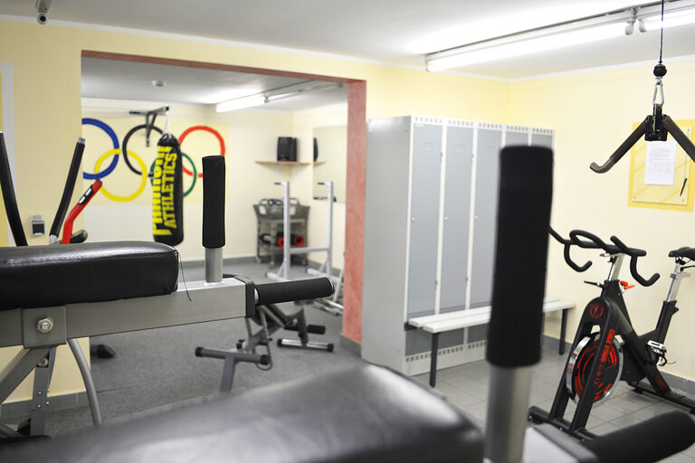 Hier hält man sich fit - im Sportraum des Bildungszentrums der Handwerkskammer Magdeburg.