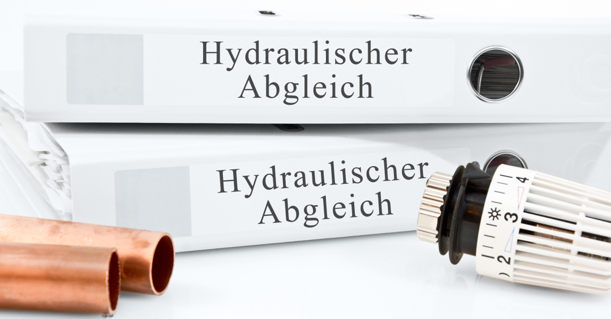 Rohre und Heizungsregler - Hydraulischer Abgleich Ordner