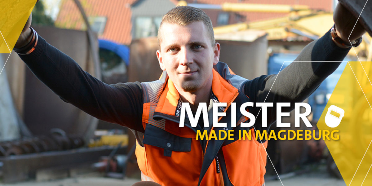 Peter Franke aus Zibberick hat als Meister des Metallbauerhandwerks den besten Abschluss seines Jahrgangs erreicht. Handwerk; Meisterausbildung; Metallbau; Magdeburg